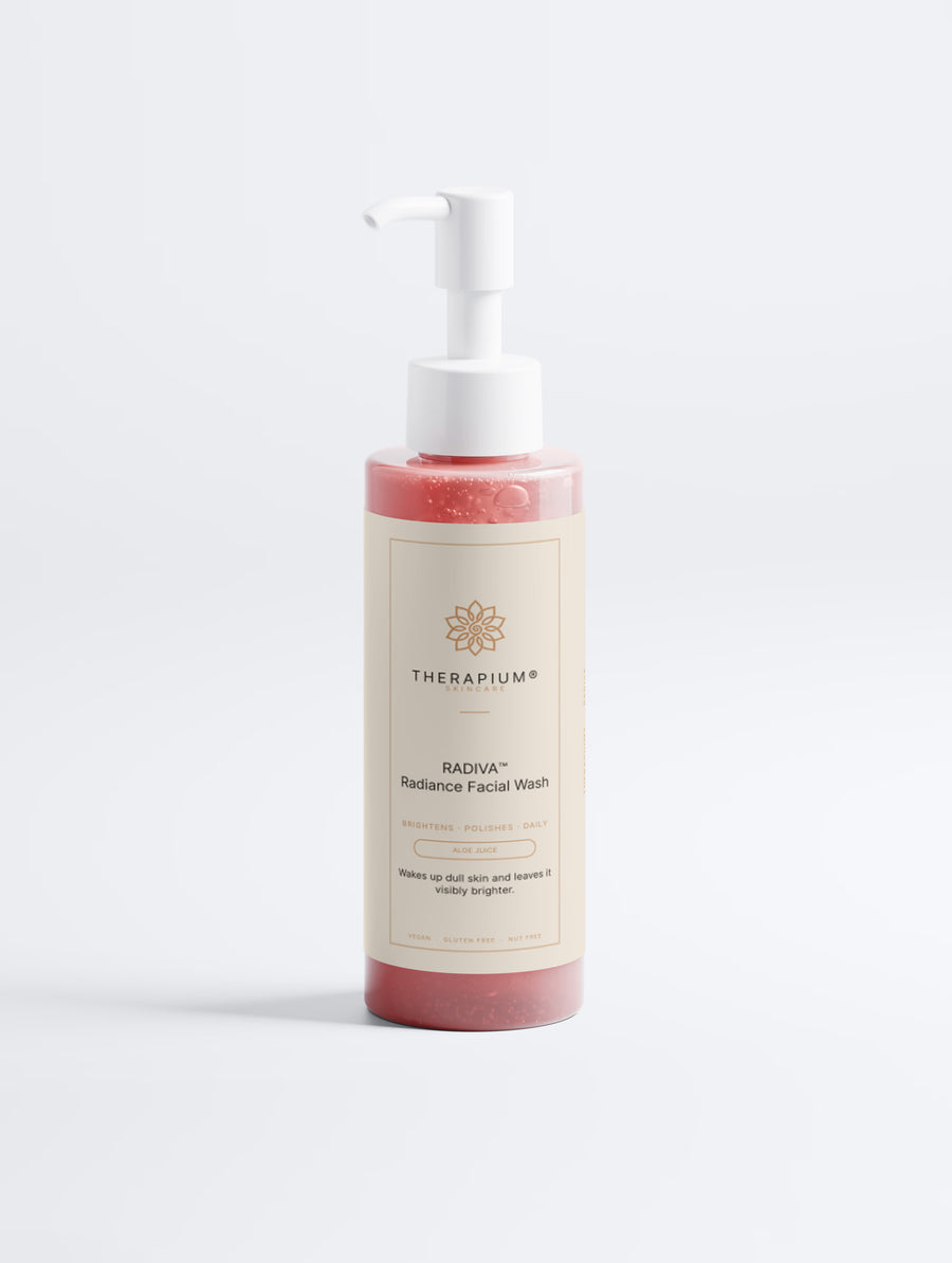 Therapium RADIVA™ Radiance Facial Wash luxury front packshot in cream and copper