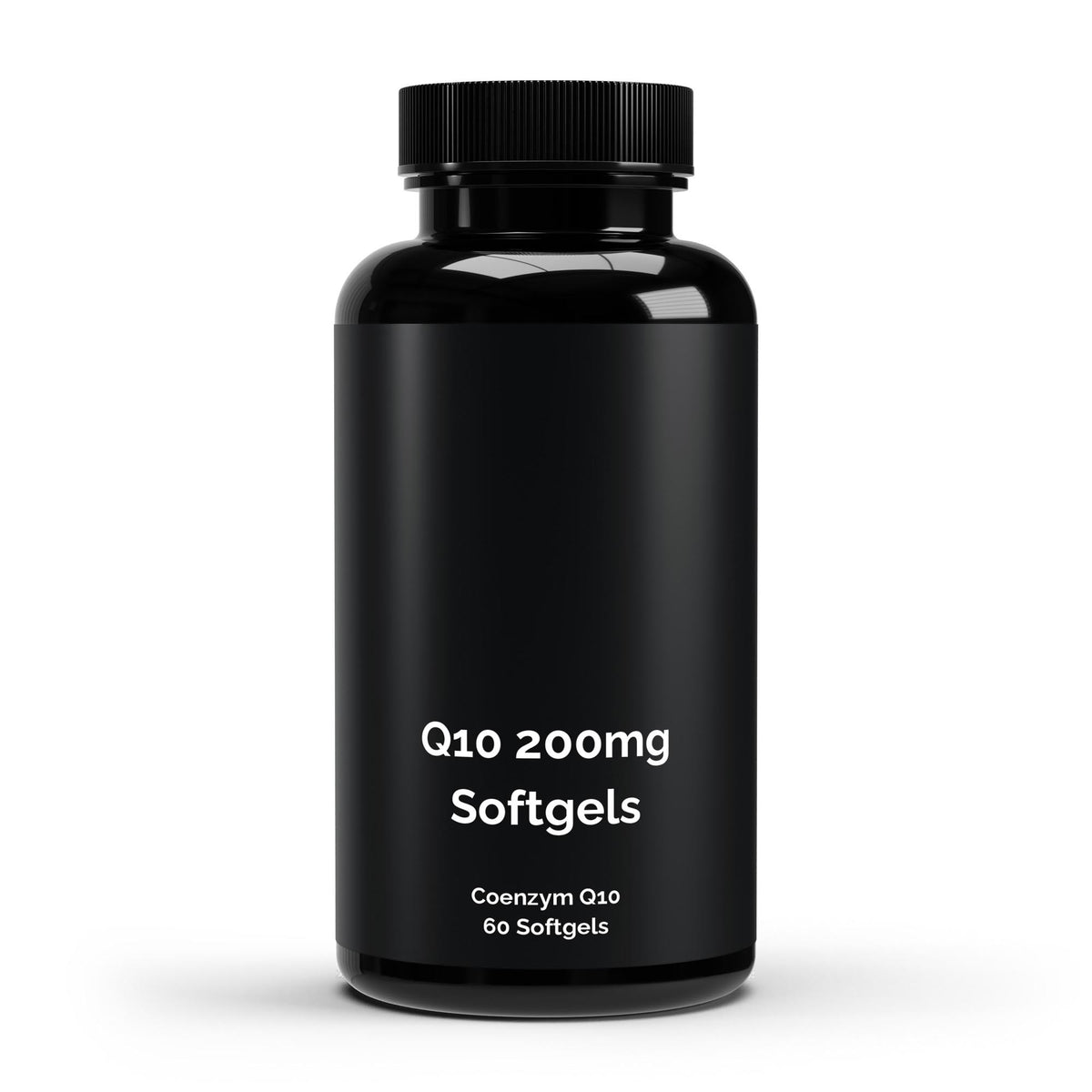 Therapium Coenzyme Q10 200 mg, a jar of 60 softgels with ubiquinone in soy oil
