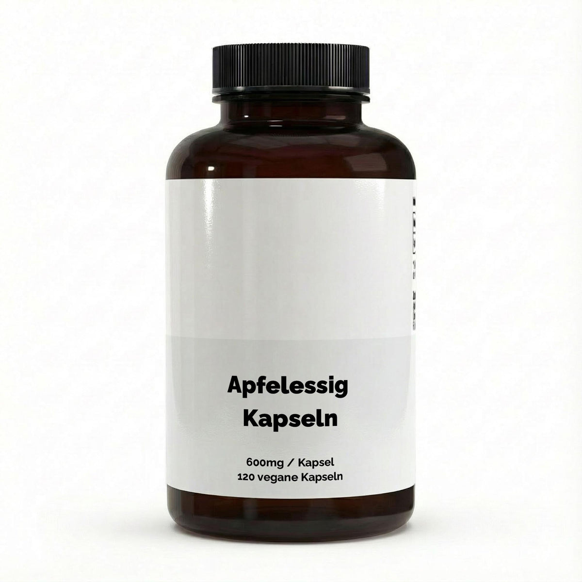 Therapium Apple Cider Vinegar Capsules, a jar of 120 vegan capsules at 600 mg each