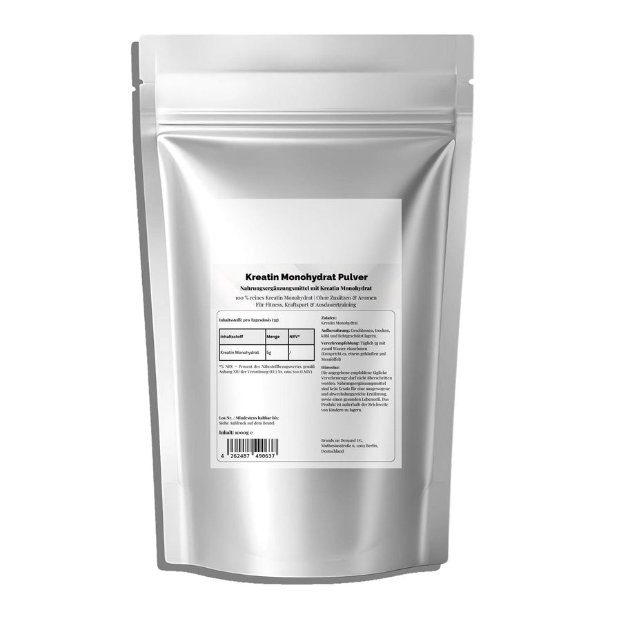 Therapium Creatine Monohydrate micronised, 1,000 g aluminium pouch
