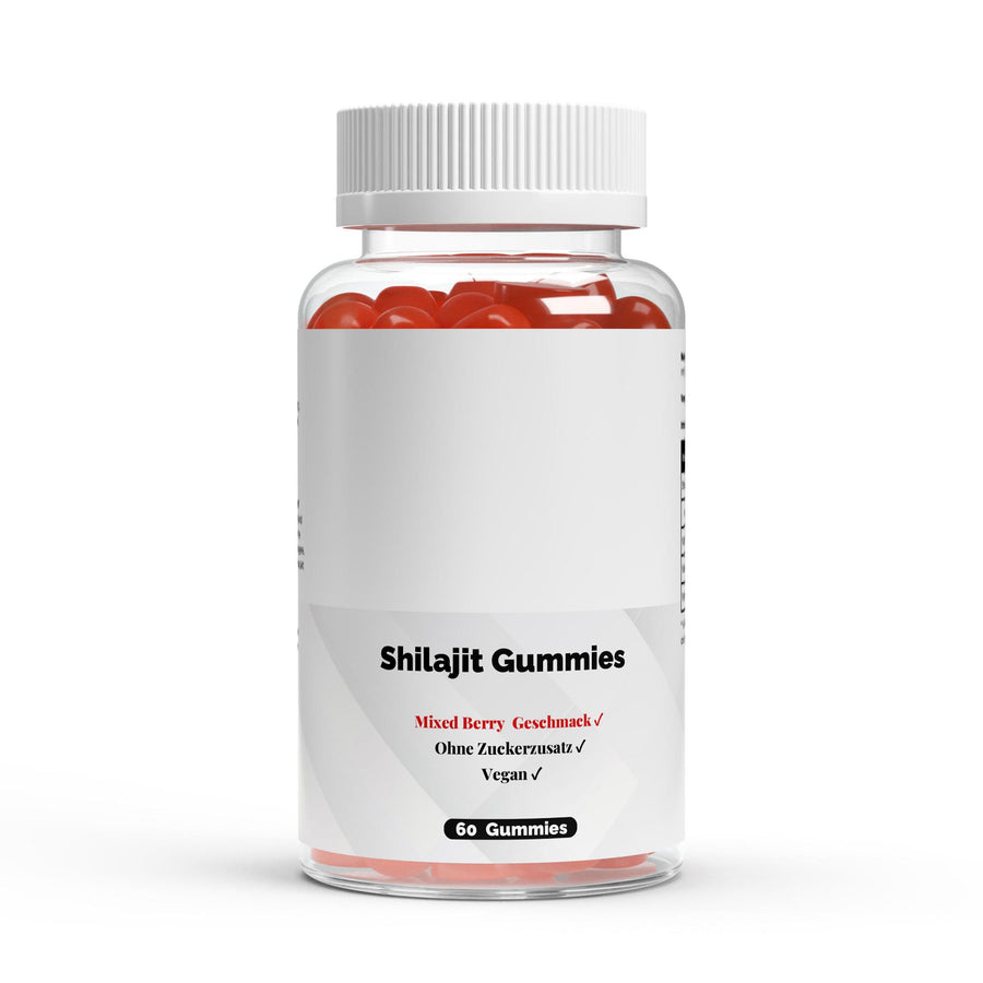 Therapium Shilajit Gummies 1000 mg, a jar of 60 gummies with shilajit extract at 50% fulvic acid