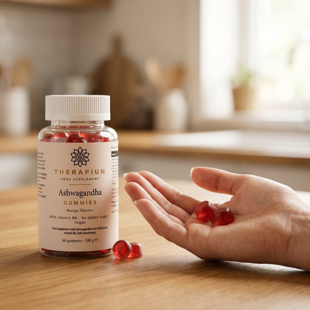 Therapium ashwagandha vitamin b6 gummies 60 pcs — scene_b