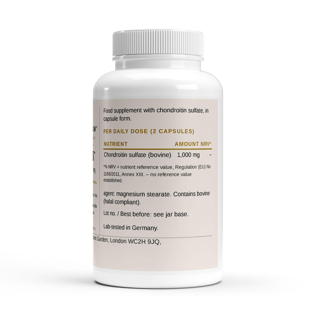Therapium chondroitin 500 mg 90 capsules — label