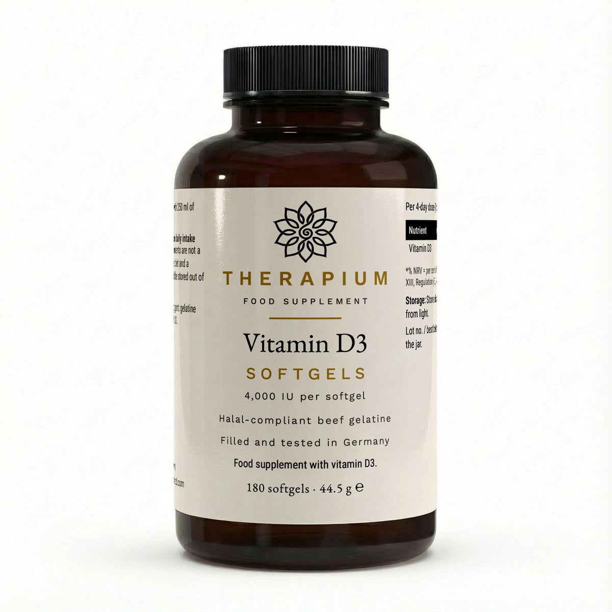 Therapium vitamin d3 4 000 iu 180 softgels — Studio: The can