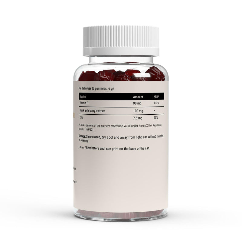 The label with the per-daily-dose nutrient table