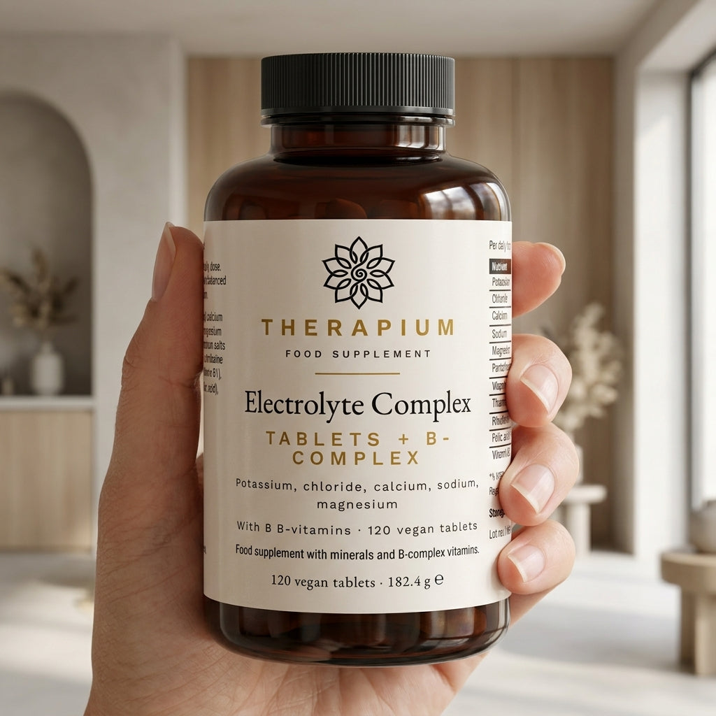 Therapium HYDRARIS Electrolyte Complex Tablets — In Hand Real Human Scale