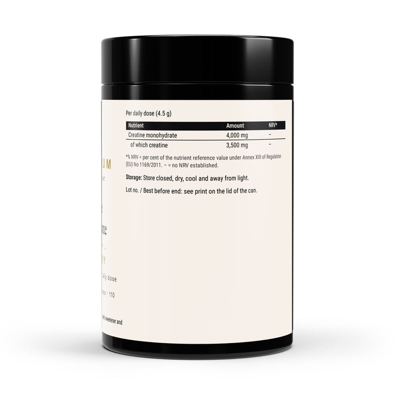 The label with the daily-dose line and the ingredient list