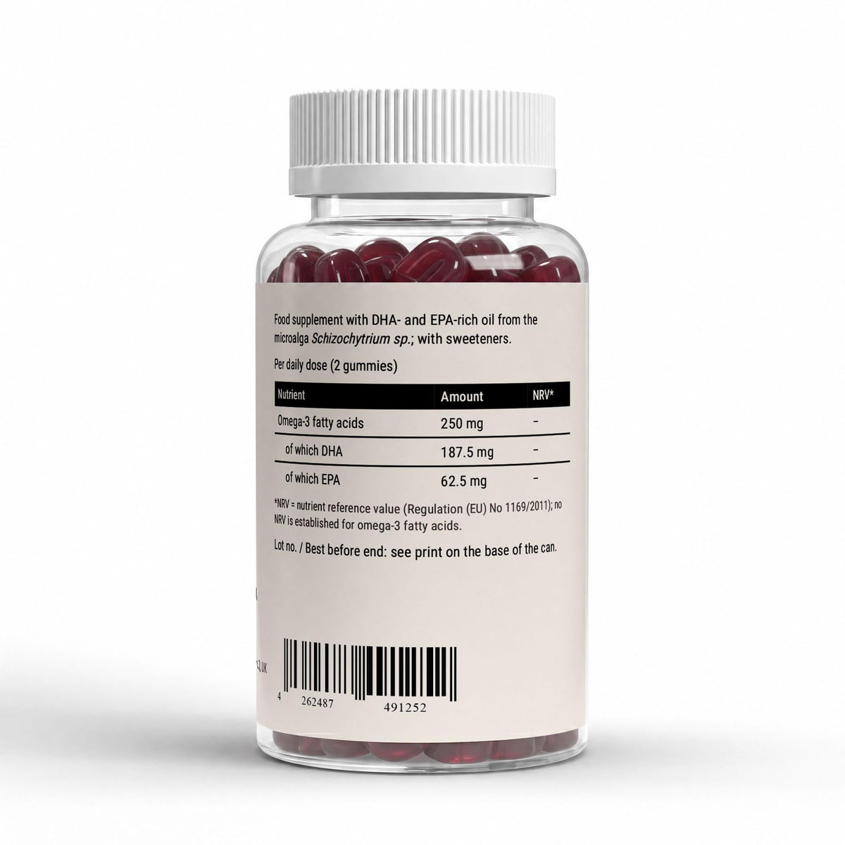 Therapium omega 3 gummies kids raspberry 60 vegan gummies — scene_a