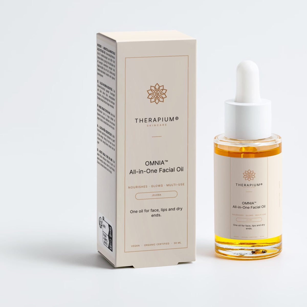 Therapium OMNIA™ All-in-One Facial Oil, studio photo
