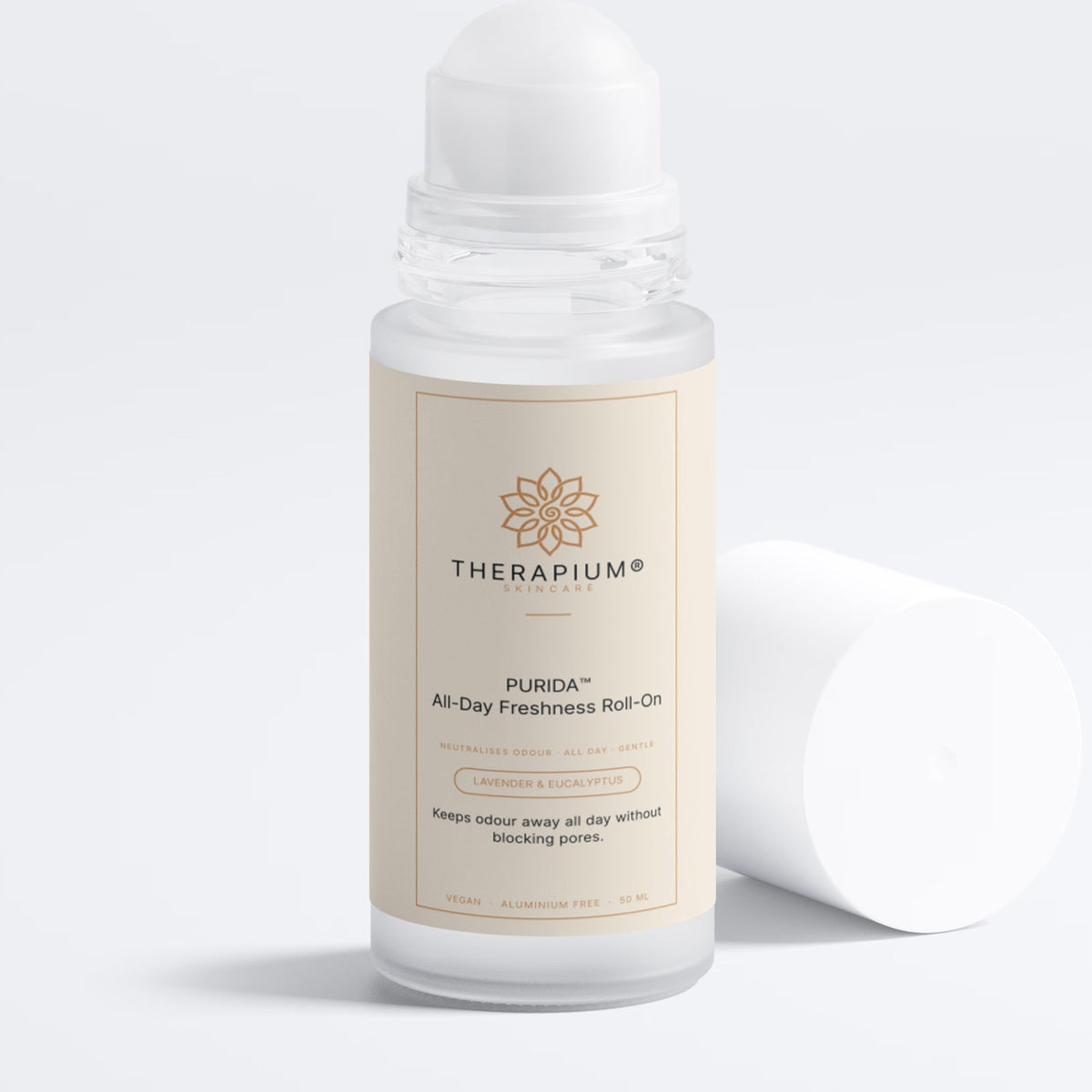 Therapium PURIDA™ All-Day Freshness Roll-On, studio photo