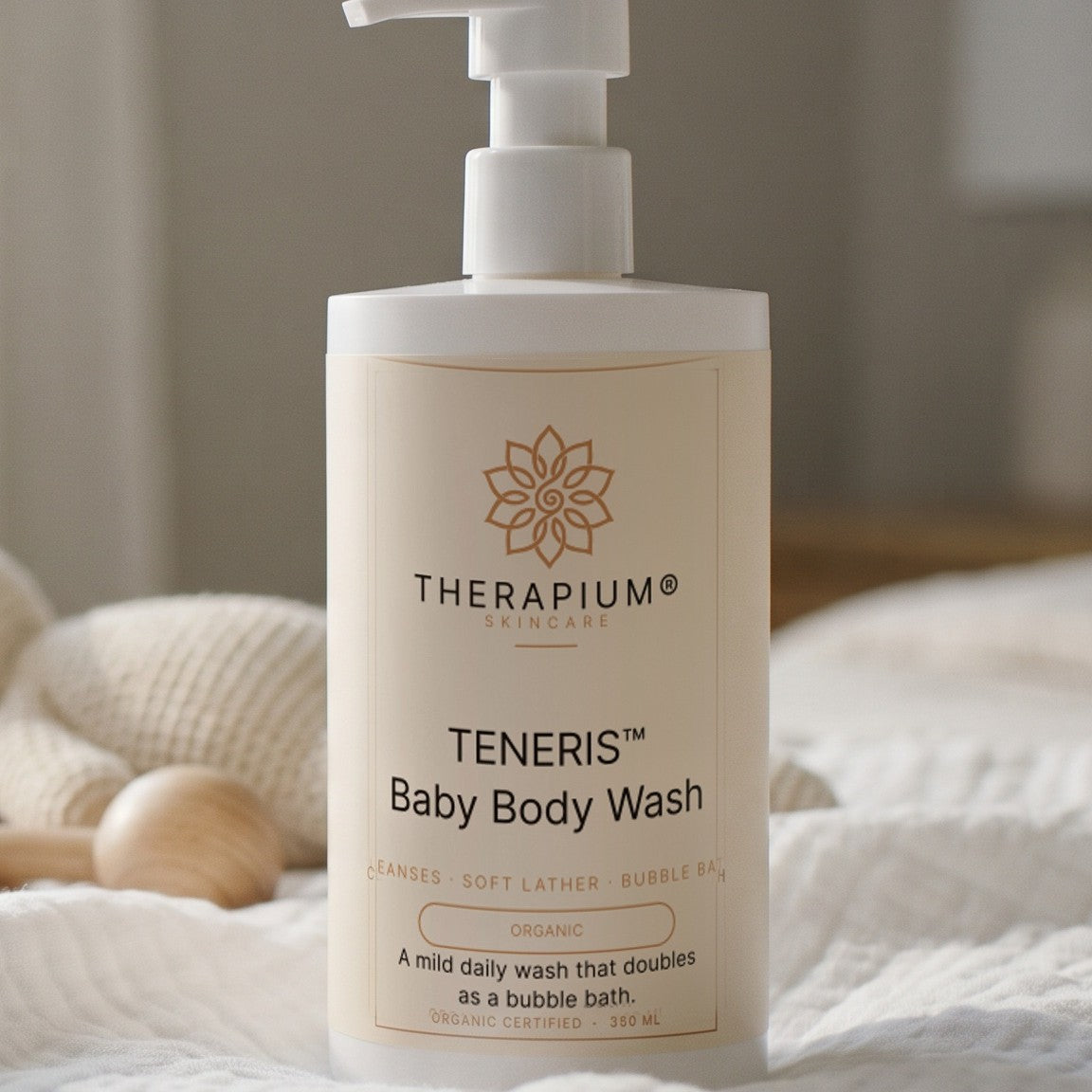 Therapium TENERIS™ Baby Body Wash, styled scene