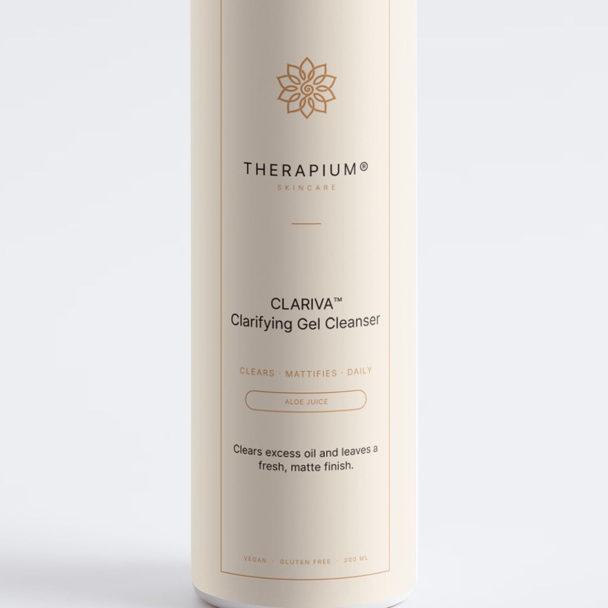 Therapium CLARIVA™ Clarifying Gel Cleanser, front label