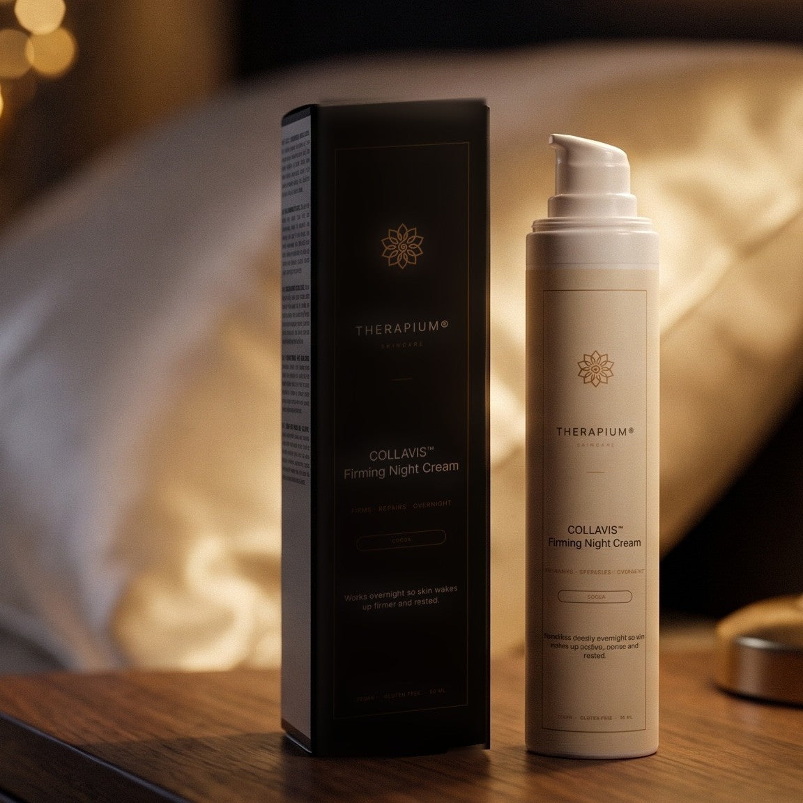 Therapium COLLAVIS™ Firming Night Cream, styled scene