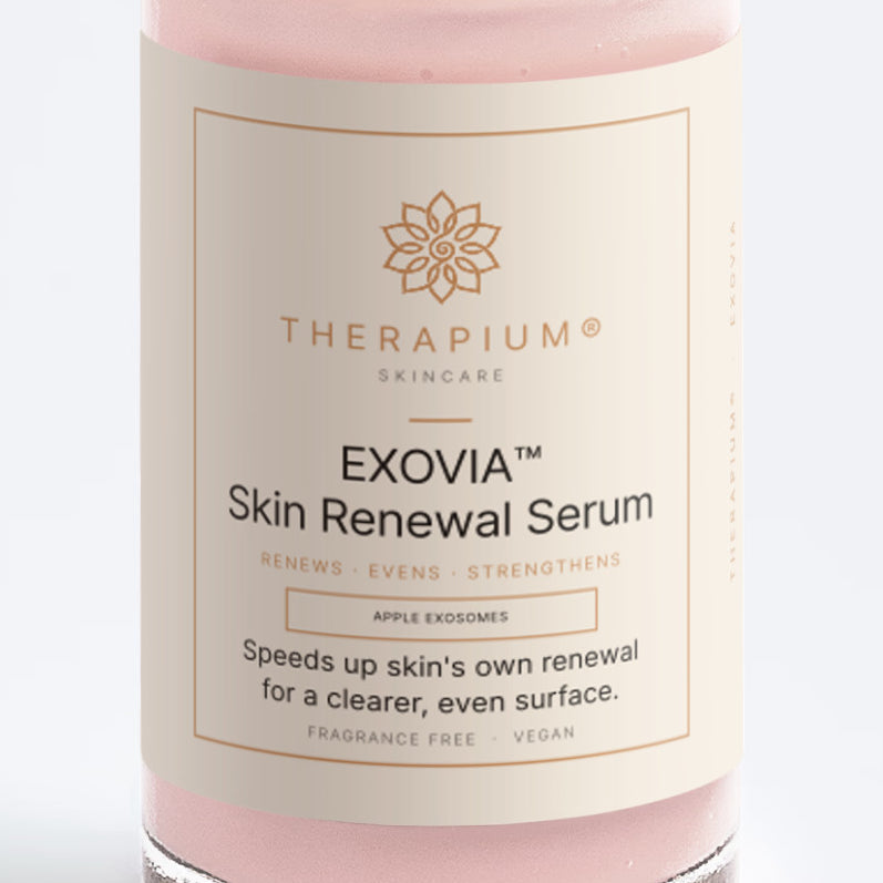 The label of the EXOVIA™ bottle