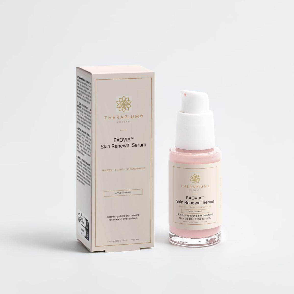 Therapium EXOVIA™ Skin Renewal Serum, in use