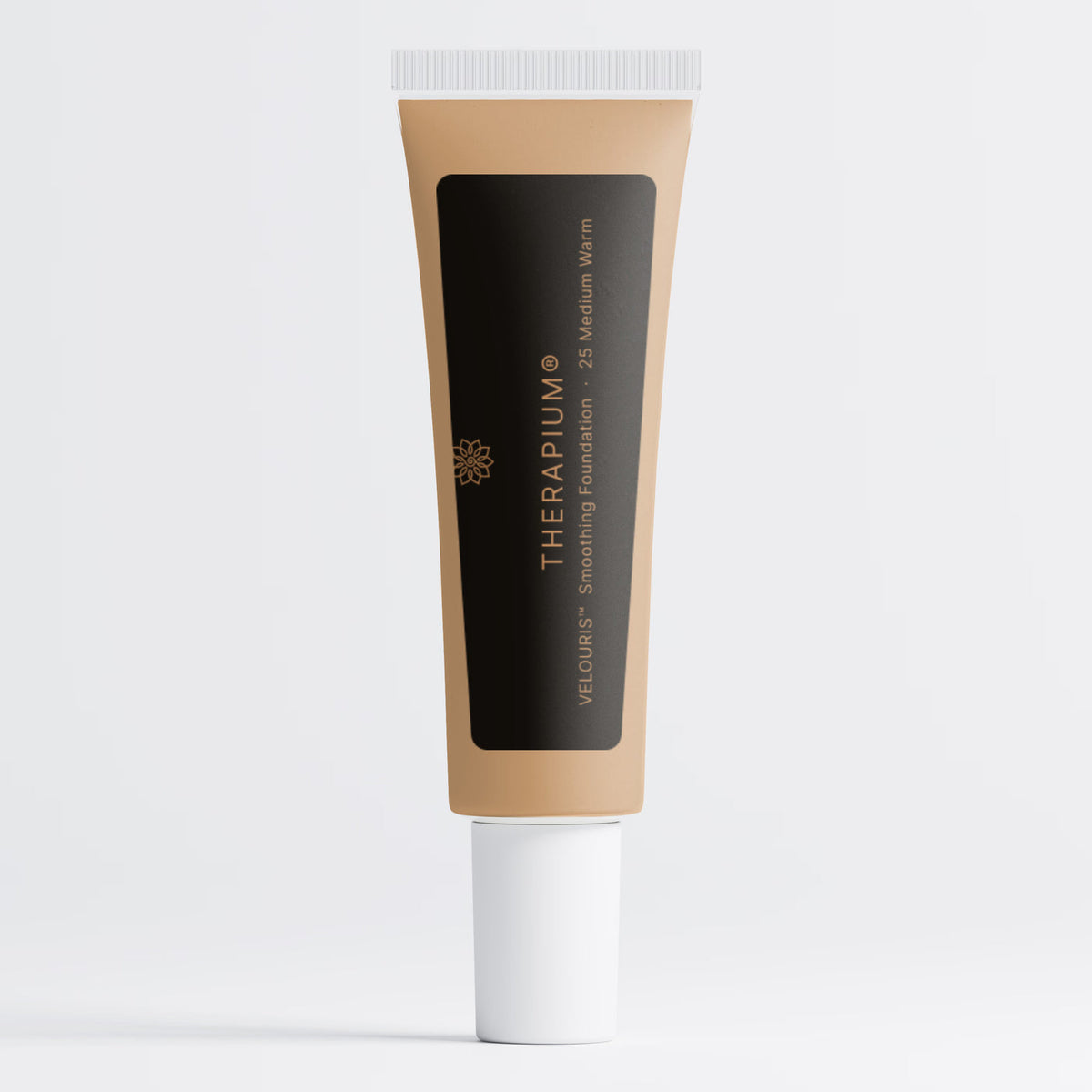Therapium VELOURIS™ Smoothing Foundation — 25 Medium Warm, close-up of the pack