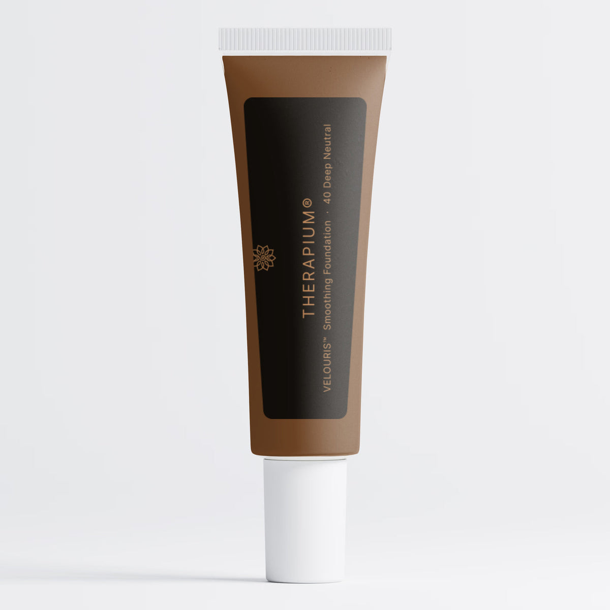 Therapium VELOURIS™ Smoothing Foundation — 40 Deep Neutral, close-up of the pack