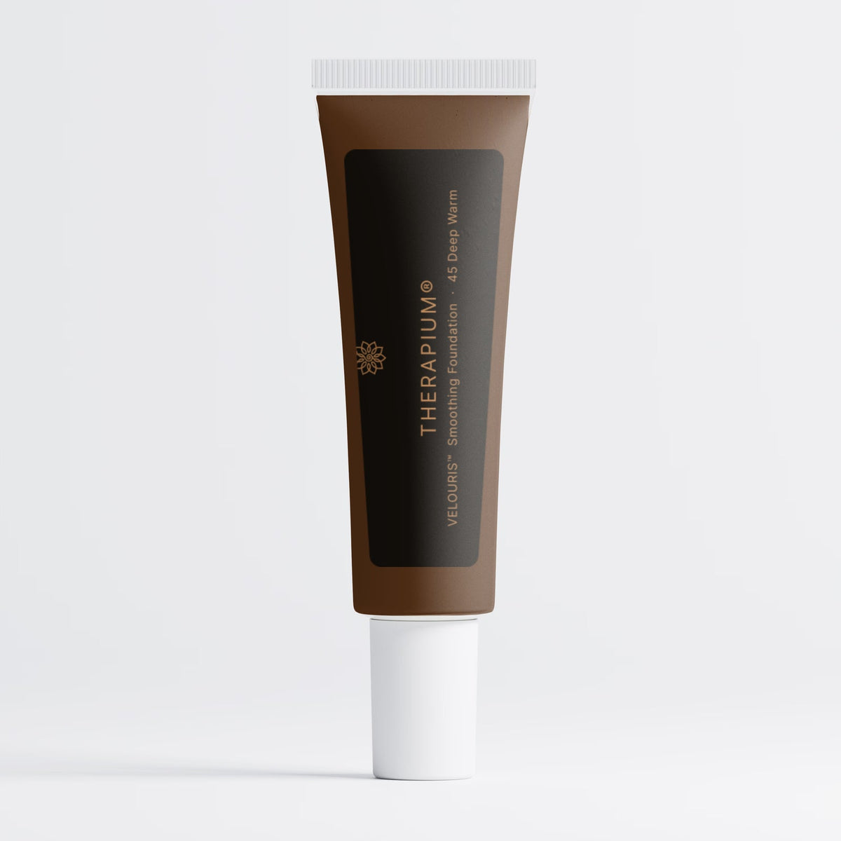 Therapium VELOURIS™ Smoothing Foundation — 45 Deep Warm, studio photo