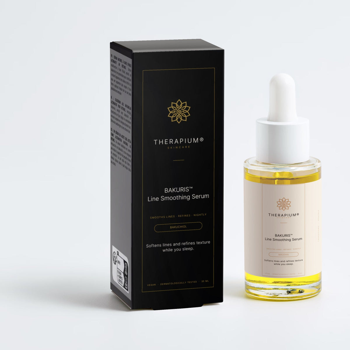 Therapium BAKURIS™ Line Smoothing Serum, studio photo