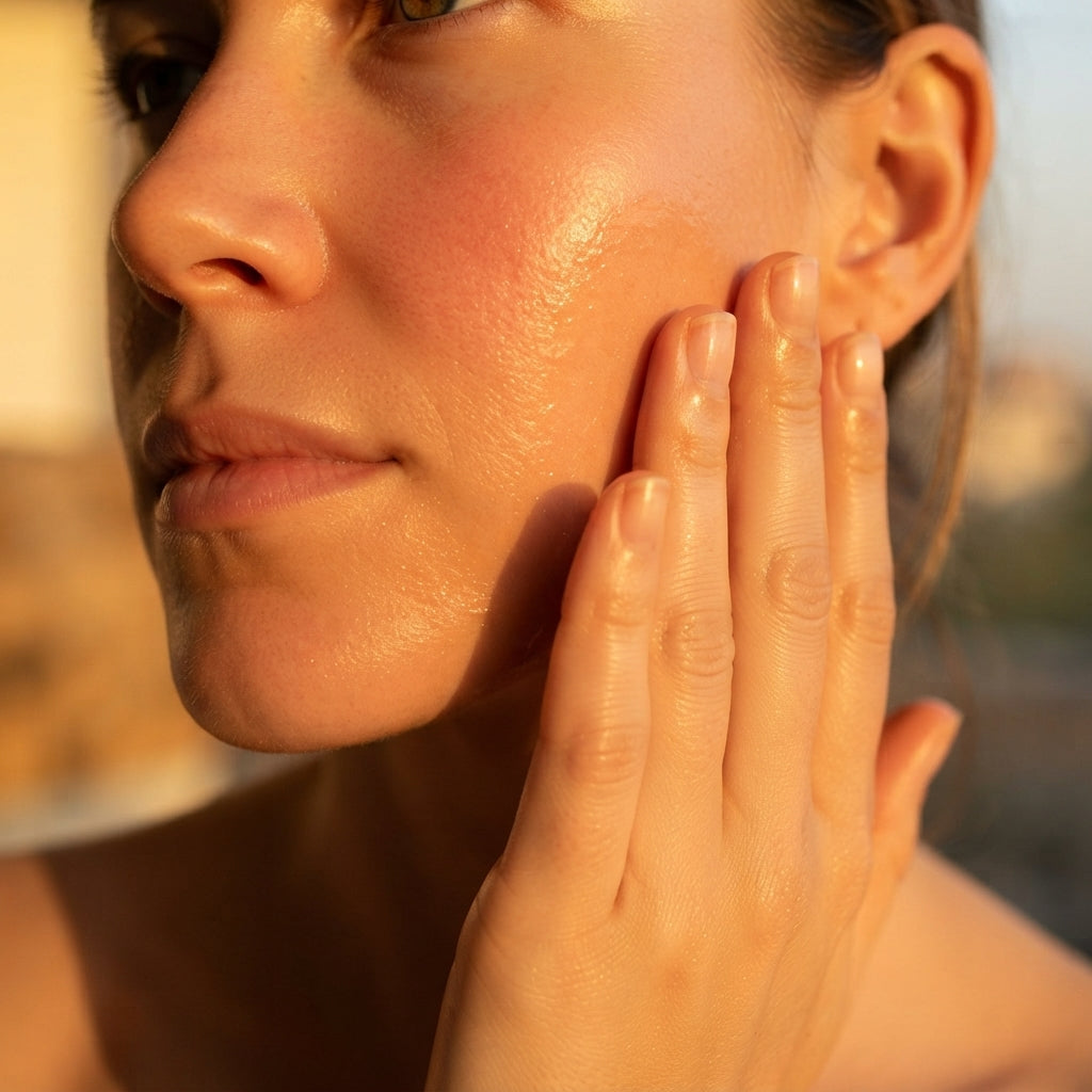Therapium NUTRISSA™ Nourishing Facial Oil, in use