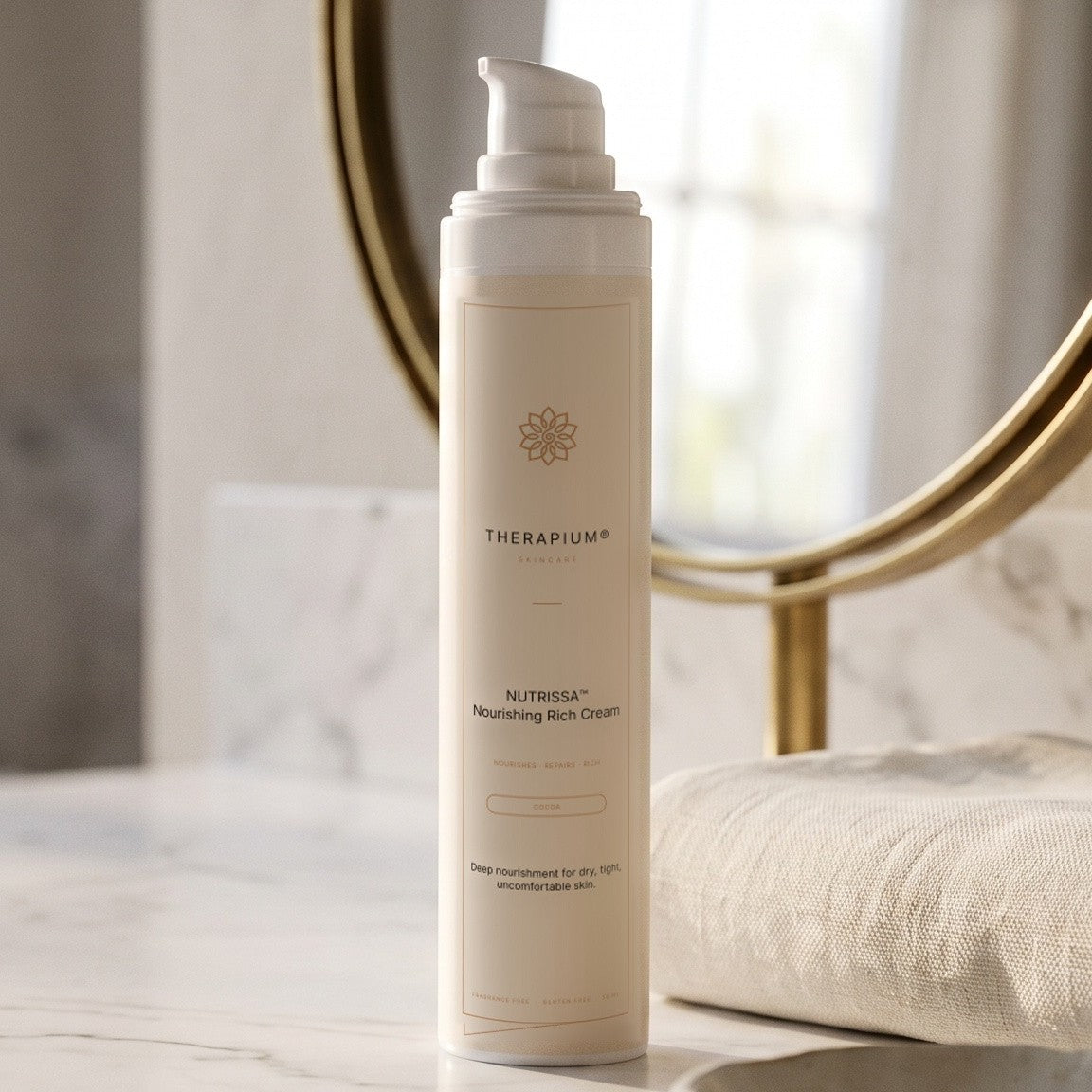 Therapium NUTRISSA™ Nourishing Rich Cream, styled scene