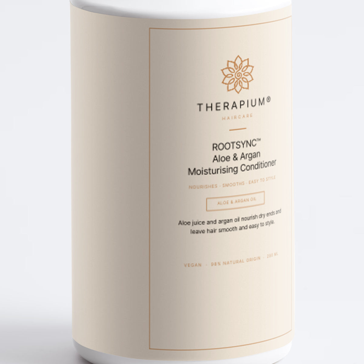 Therapium ROOTSYNC™ Aloe & Argan Moisturising Conditioner, front label