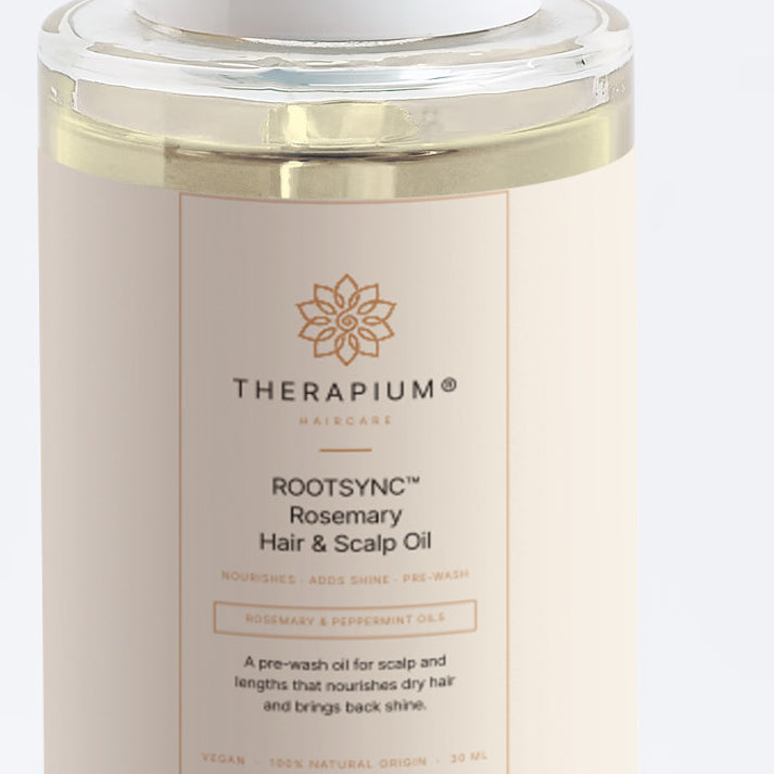 Therapium ROOTSYNC™ Rosemary Hair & Scalp Oil, front label