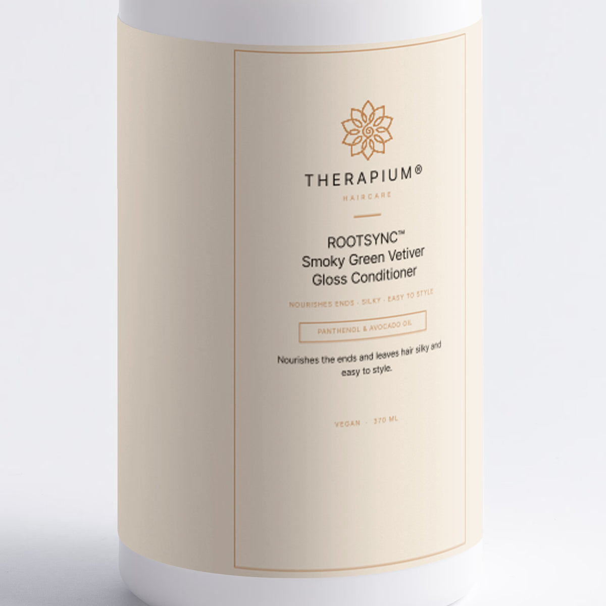 Therapium ROOTSYNC™ Smoky Green Vetiver Gloss Conditioner, front label