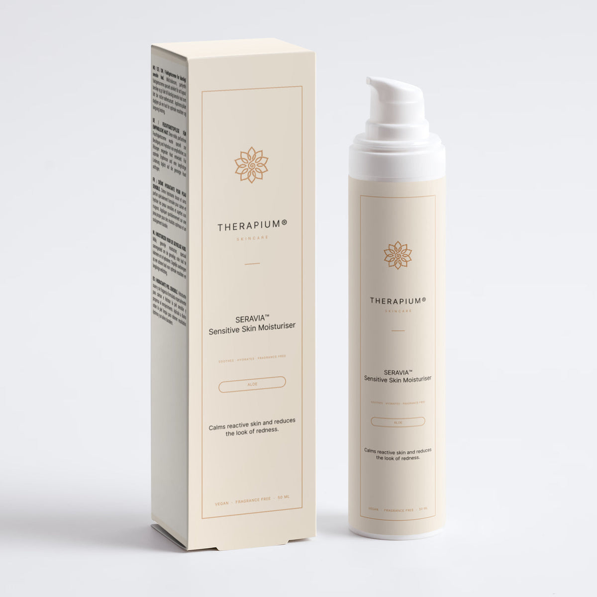 Therapium SERAVIA™ Sensitive Skin Moisturiser, in use