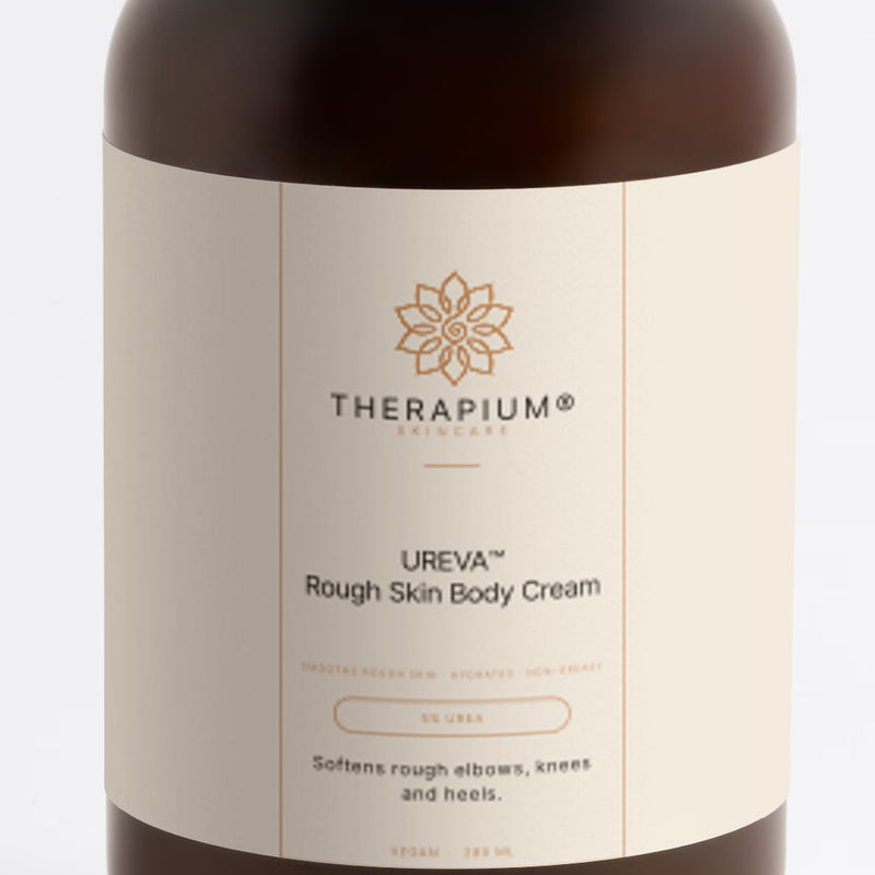 The front label of the UREVA™ bottle
