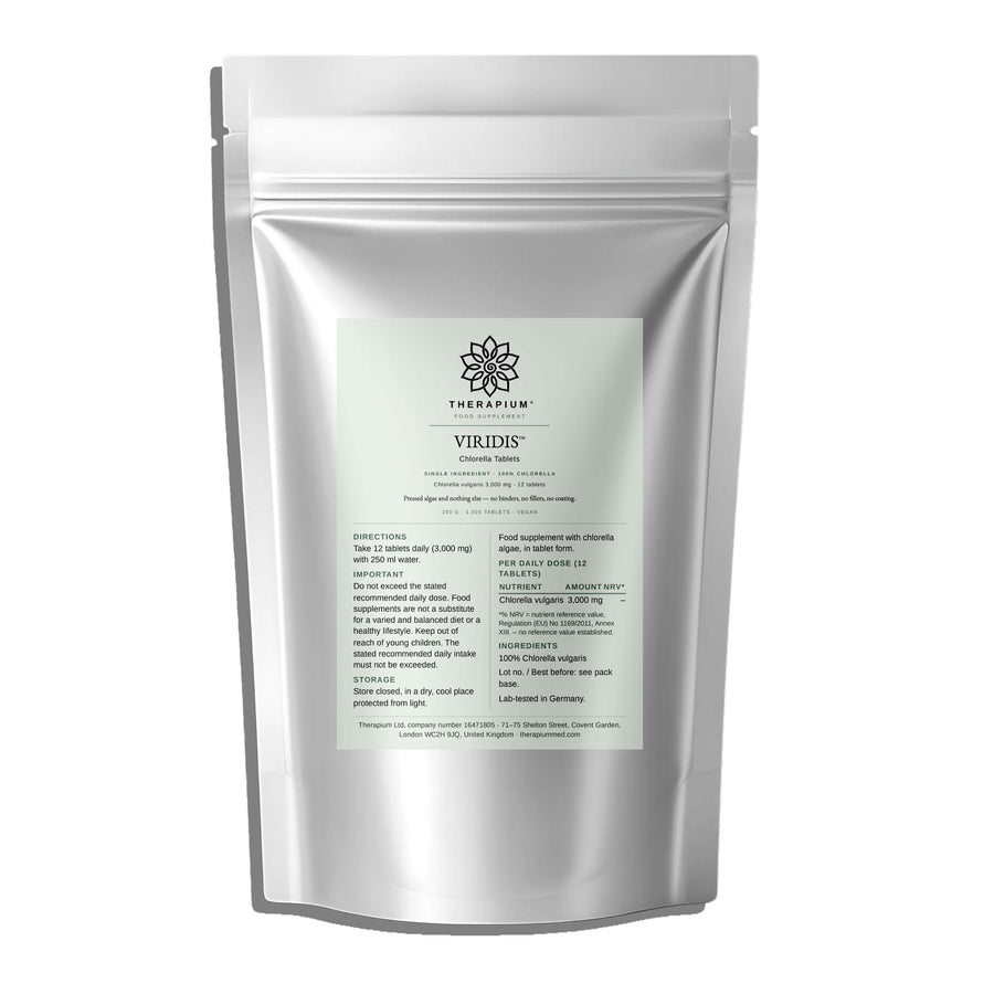 Therapium VIRIDIS™ Tablete de chlorella — 1.000 de tablete, 250 g