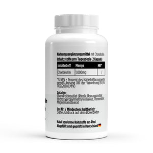 Chondroitin 500 mg — label with nutrition information