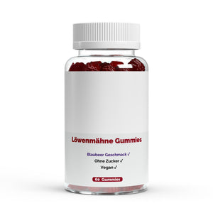 Therapium Lion's Mane Gummies, a jar of 60 gummies with lion's mane mushroom and vitamin B6