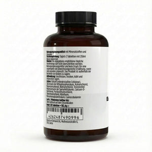 Therapium Electrolyte Complex, a jar of 120 vegan tablets with calcium, magnesium, sodium and B vitamins