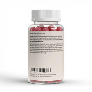 Side of the jar: directions, the full ingredient list and the barcode