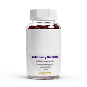 Therapium Elderberry Gummies, a jar of 60 gummies with black elderberry, vitamin C and zinc