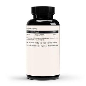 Therapium Vitamina D3 — 60 de softgeluri vegane cu 3.000 U.I. fiecare — unghi 3