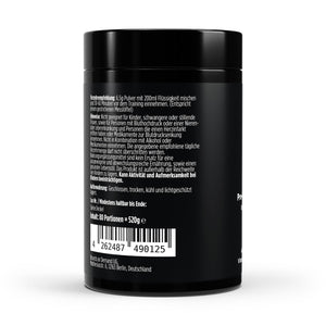 Therapium Pre-Workout Booster Orange, a 520 g tin of powder