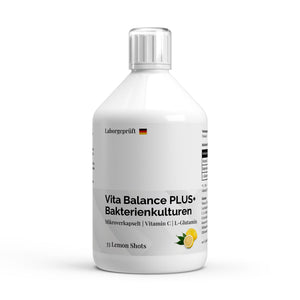 Therapium Vita Balance PLUS+ Bacterial Cultures Lemon Shots, 500 ml bottle