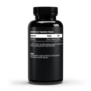 Therapium Vitamin D3 3,000 IU, a jar of 60 vegan softgels in sunflower oil