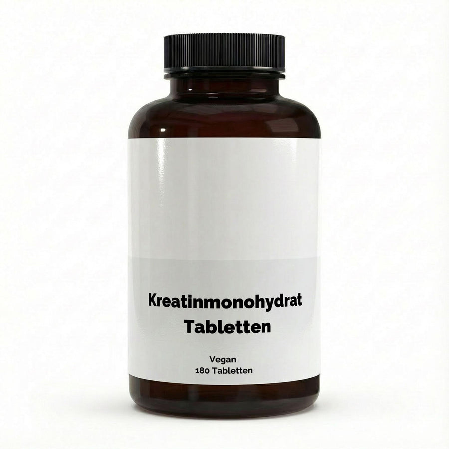 Therapium Creatine Monohydrate, a jar of 180 vegan tablets