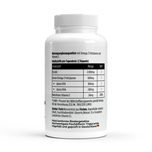 Therapium Omega 3 Triglyceride 18/12, a jar of 120 softgels with fish oil from wild-caught anchovy