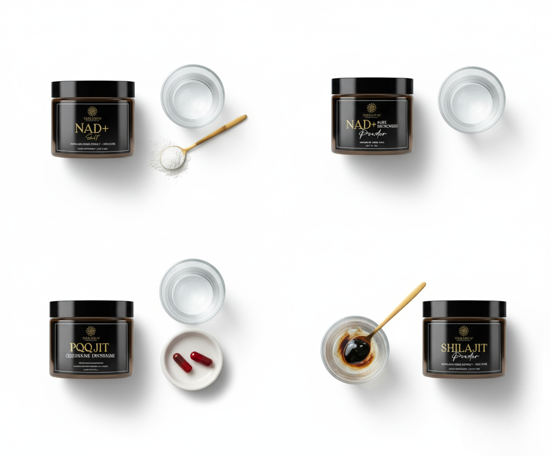 Stivă de suport celular THERAPIUM™ – NAD+, PQQ și Shilajit