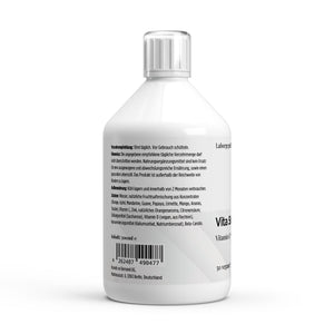 Vita Shield PLUS+ Shots — label with ingredients and directions