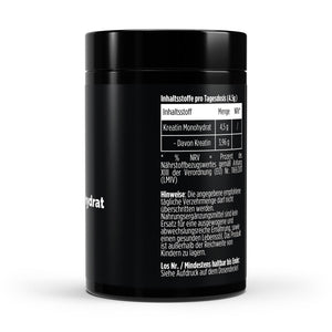 Therapium Creatine Monohydrate Flavourless, a 500 g tin of pure creatine powder