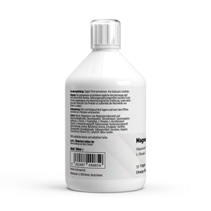 Magnesium Complex Shots Plus+ — label with ingredients and directions