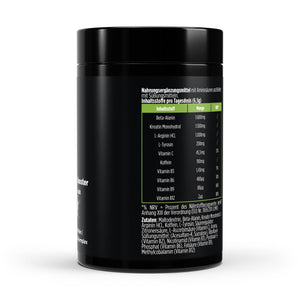 Therapium Pre-Workout Booster Apple, a 520 g tin of powder