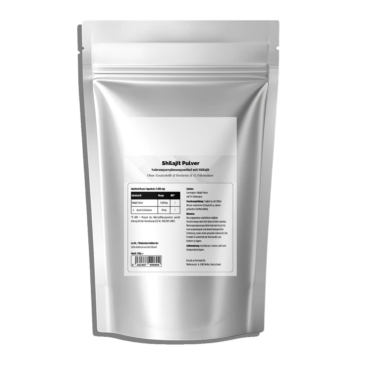 Therapium Shilajit Powder 5% fulvic acid, 250 g aluminium pouch