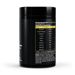 Therapium Pre-Workout Booster Tutti Frutti, a 520 g tin of powder