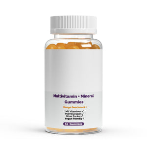 Therapium Multivitamin and Mineral Gummies, a jar of 60 gummies with ten vitamins and essential minerals